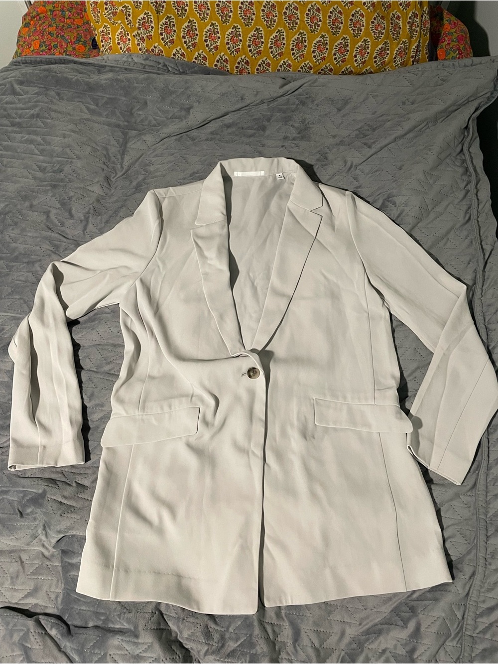 Uniqlo Light Gray Single-Button Women's Blazer